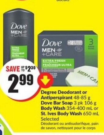 FreshCo Degree deodorant or antiperspirant offer