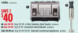 Canadian Tire Vida by paderno 4-Slice Stainless-Steel Toaster offer