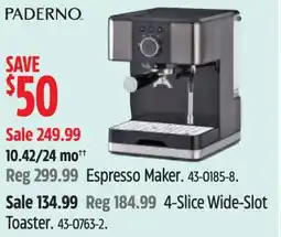 Canadian Tire Paderno espresso maker offer