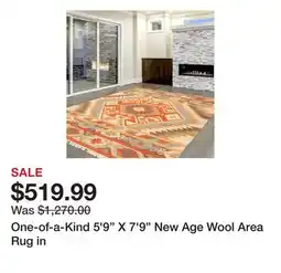 Wayfair One-of-a-Kind 5'9 X 7'9 New Age Wool Area Rug in offer