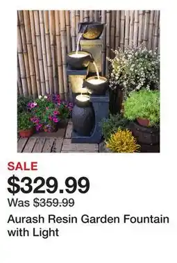 Wayfair Aurash Resin Garden Fountain with Light offer