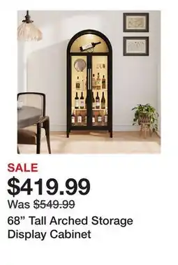Wayfair 68 Tall Arched Storage Display Cabinet offer