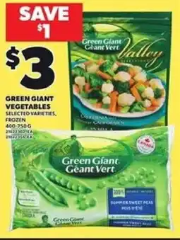 Loblaws Green giant vegetables offer
