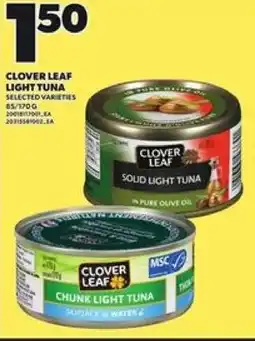 Loblaws Clover leaf light tuna offer