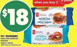 Loblaws PC burgers offer
