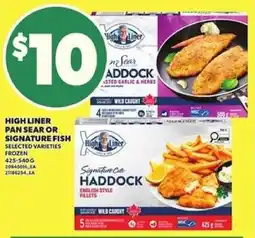 Loblaws High liner pan sear or signature fish offer