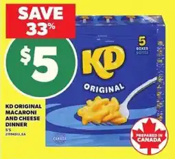 Loblaws Kd original macaroni and cheese dinner offer