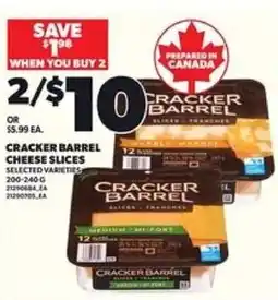 Loblaws Cracker barrel cheese slices offer