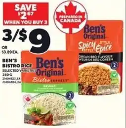 Loblaws Ben's bistro rice offer