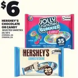 Loblaws Hershey's chocolate or candy offer