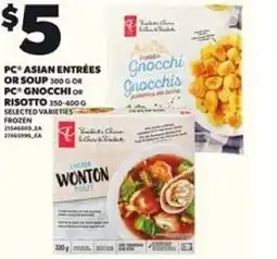 Loblaws PC asian entrées or soup or pc gnocchior risotto offer