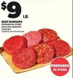Loblaws Beef Burgers offer