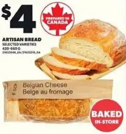 Loblaws Artisan bread offer