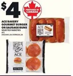 Loblaws Ace bakery gourmet burger or sausage buns offer