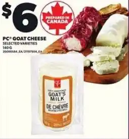 Loblaws PC Goat Cheese offer