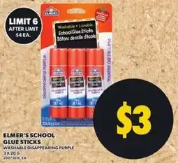 Loblaws Elmer's school glue sticks offer