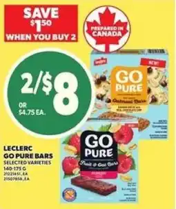 Loblaws Leclerc go pure bars offer
