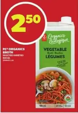 Loblaws PC organics broth offer