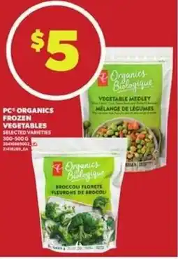 Loblaws PC organics frozen vegetables offer