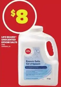 Loblaws Life brand unscented epsom salts offer