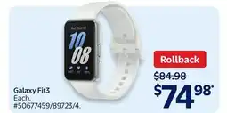 Walmart Galaxy Fit3 offer