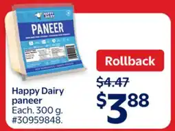 Walmart Happy Dairy paneer offer