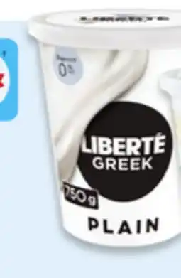 Walmart Liberté Greek 650 g - 750 g yogurt tubs offer