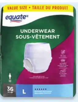 Walmart Equate incontinence underwear value pack offer