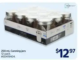 Walmart 250 mL Canning jars offer