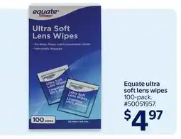 Walmart Equate ultra soft lens wipes offer