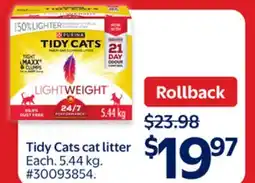 Walmart Tidy Cats cat litter offer
