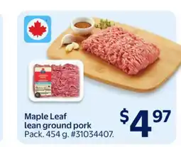 Walmart Maple Leaf lean ground pork offer