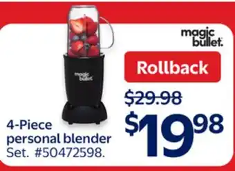 Walmart 4-Piece personal blender offer