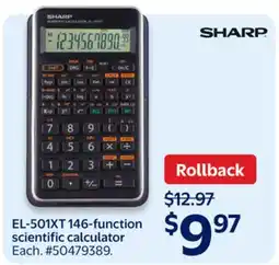 Walmart EL-501XT 146-function scientific calculator offer