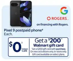Walmart Pixel 9 postpaid phone‡ offer