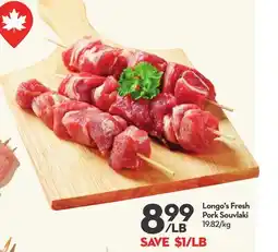 Longo's Fresh Pork Souvlaki offer