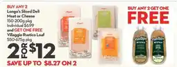 Longo's Sliced Deli Meat or Cheese offer