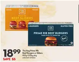 Longo's Prime Rib Beef Burgers or Sliders offer
