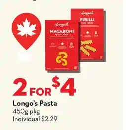 Longo's Pasta offer