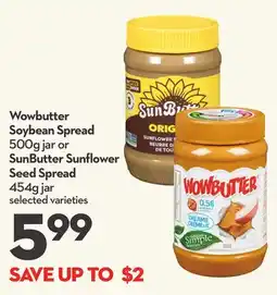Longo's Soybean Spread 500g jar or Sunflower Seed Spread 454g jar offer