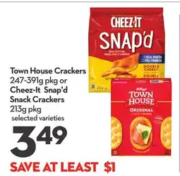 Longo's Town House Crackers 247-391g pkg or Snap'd Snack Crackers 213g pkg offer
