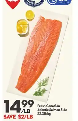 Longo's Fresh Canadian Atlantic Salmon Side offer