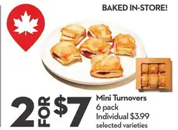 Longo's Mini Turnovers offer