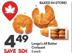 Longo's All Butter Croissant offer