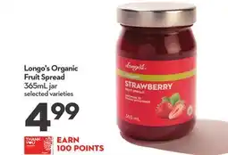Longo's Organic Fruit Spread offer