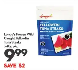 Longo's Frozen Wild Caught Yellowfin Tuna Steaks offer