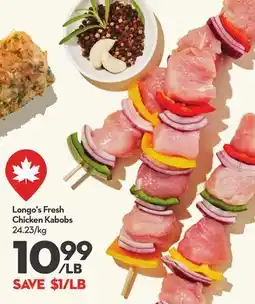 Longo's Fresh Chicken Kabobs offer