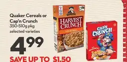 Longo's Cereals or Cap'n Crunch offer