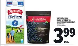 Metro LACTANTIA MILK, ENJOY BEVERAGE OR IRRESISTIBLE FROZEN FRUIT offer
