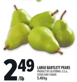 Metro LARGE BARTLETT PEARS offer